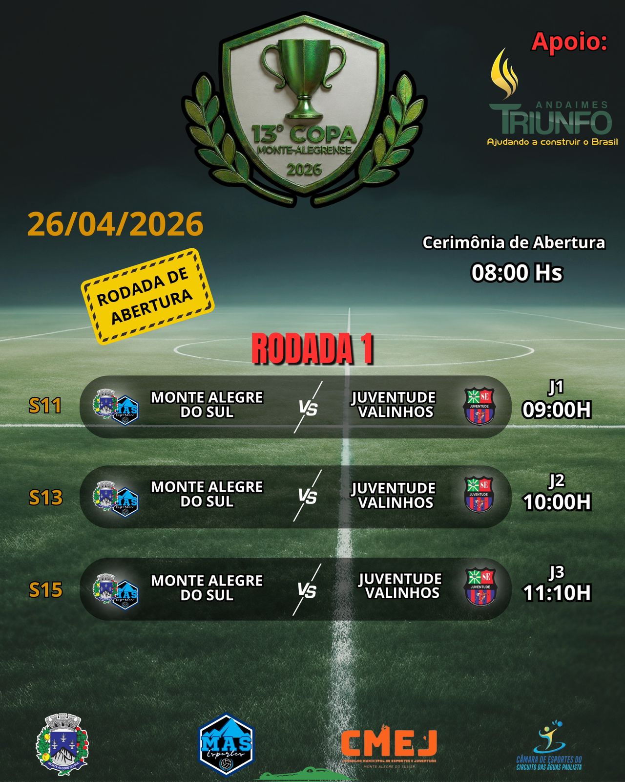 Post do instagram da Prefeitura de Monte Alegre do Sul