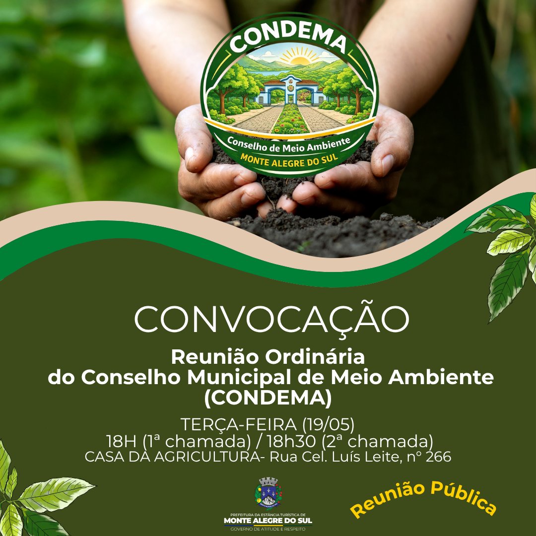 Post do instagram da Prefeitura de Monte Alegre do Sul