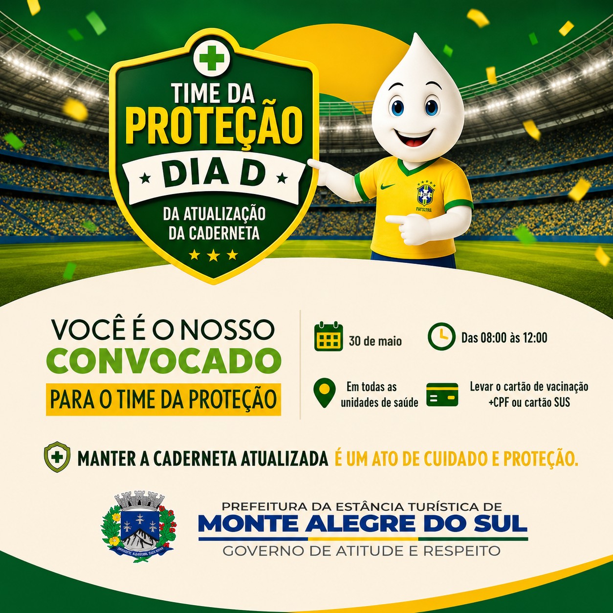 Post do instagram da Prefeitura de Monte Alegre do Sul
