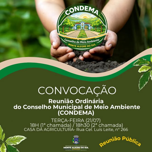 Post do instagram da Prefeitura de Monte Alegre do Sul