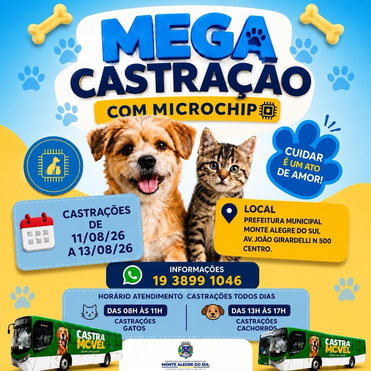 Post do instagram da Prefeitura de Monte Alegre do Sul