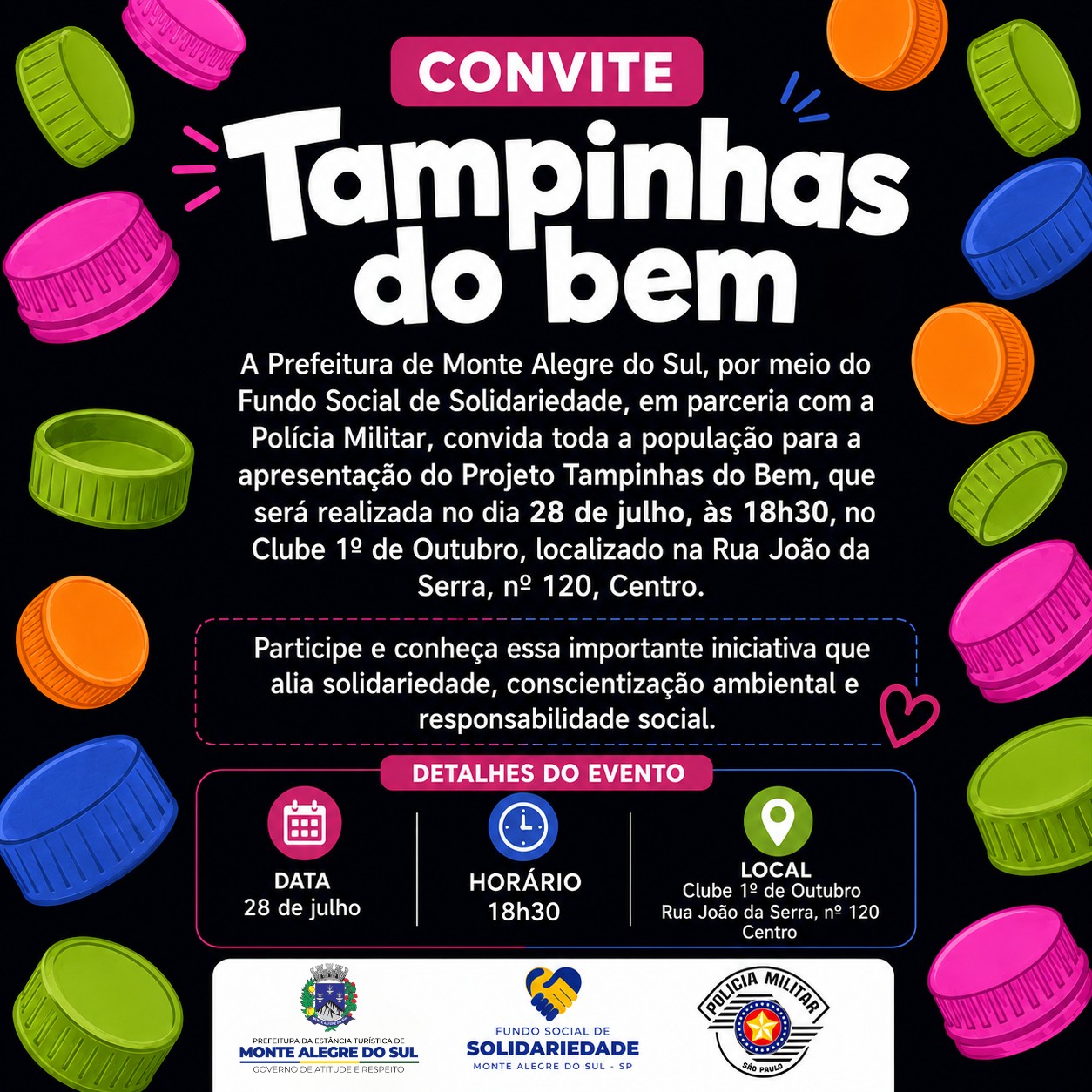 Post do instagram da Prefeitura de Monte Alegre do Sul