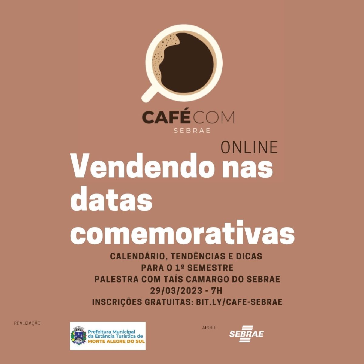 Capacitação Sebrae online “Vendendo nas datas Comemorativas”. Inscreva-se